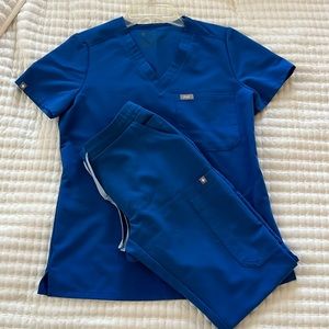 Figs scrub set XS Royal blue